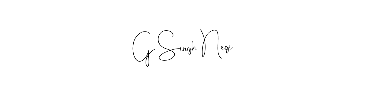 Also You can easily find your signature by using the search form. We will create G Singh Negi name handwritten signature images for you free of cost using Andilay-7BmLP sign style. G Singh Negi signature style 4 images and pictures png