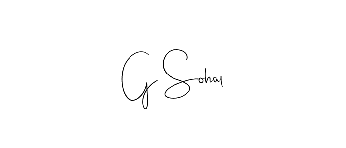 Andilay-7BmLP is a professional signature style that is perfect for those who want to add a touch of class to their signature. It is also a great choice for those who want to make their signature more unique. Get G Sohal name to fancy signature for free. G Sohal signature style 4 images and pictures png