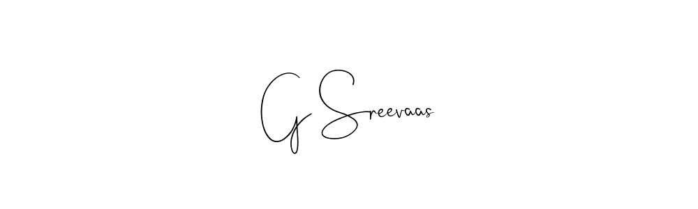 Also we have G Sreevaas name is the best signature style. Create professional handwritten signature collection using Andilay-7BmLP autograph style. G Sreevaas signature style 4 images and pictures png