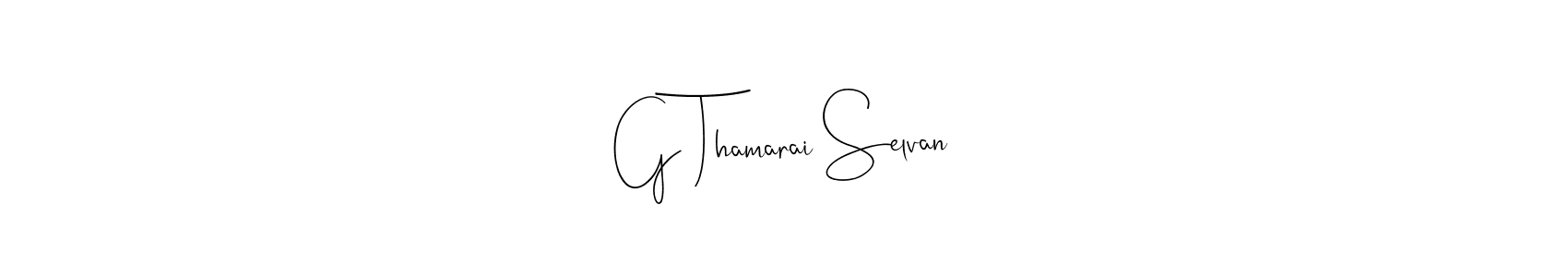 Also we have G Thamarai Selvan name is the best signature style. Create professional handwritten signature collection using Andilay-7BmLP autograph style. G Thamarai Selvan signature style 4 images and pictures png