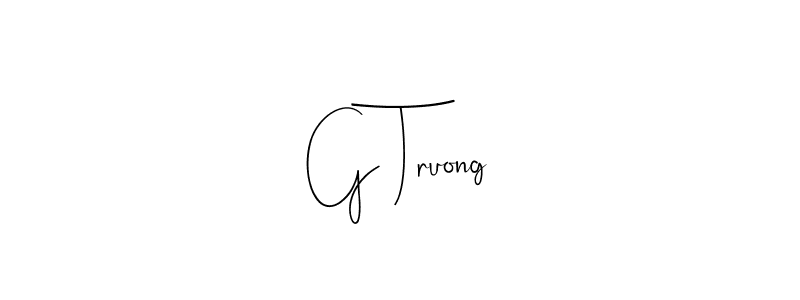 The best way (Andilay-7BmLP) to make a short signature is to pick only two or three words in your name. The name G Truong include a total of six letters. For converting this name. G Truong signature style 4 images and pictures png