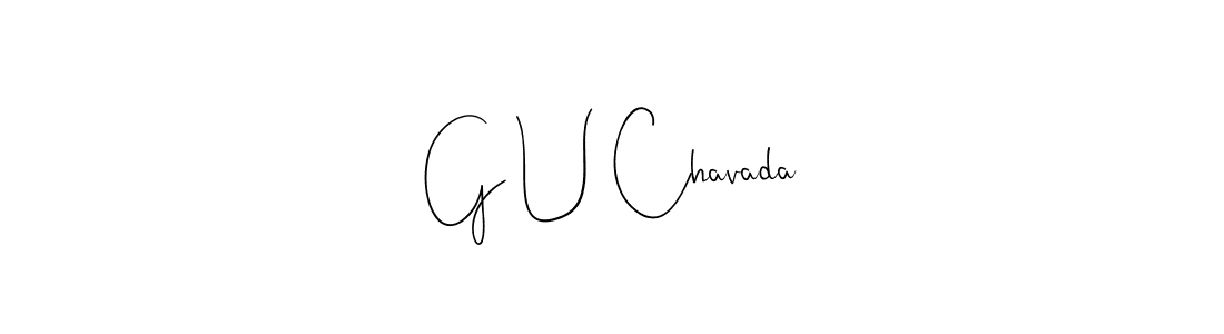 How to make G U Chavada signature? Andilay-7BmLP is a professional autograph style. Create handwritten signature for G U Chavada name. G U Chavada signature style 4 images and pictures png