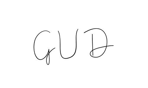 if you are searching for the best signature style for your name G U D. so please give up your signature search. here we have designed multiple signature styles  using Andilay-7BmLP. G U D signature style 4 images and pictures png