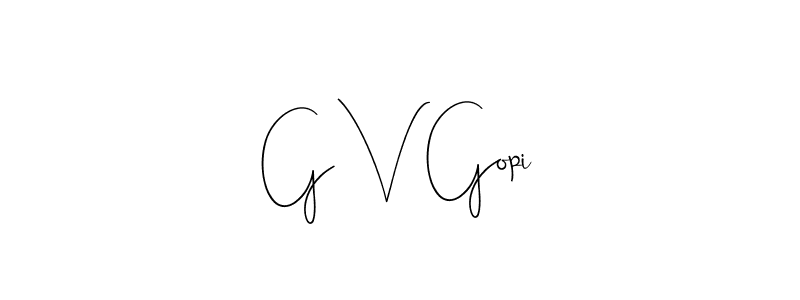 How to make G V Gopi name signature. Use Andilay-7BmLP style for creating short signs online. This is the latest handwritten sign. G V Gopi signature style 4 images and pictures png