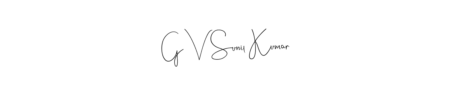 Here are the top 10 professional signature styles for the name G V Sunil Kumar. These are the best autograph styles you can use for your name. G V Sunil Kumar signature style 4 images and pictures png