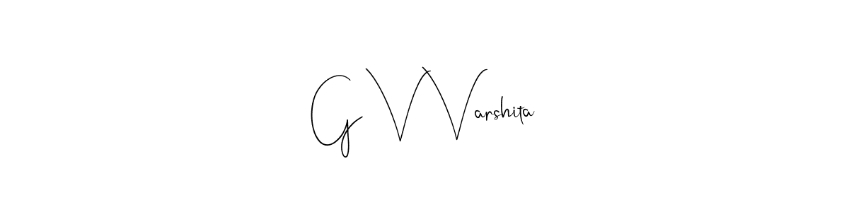 How to make G V Varshita name signature. Use Andilay-7BmLP style for creating short signs online. This is the latest handwritten sign. G V Varshita signature style 4 images and pictures png