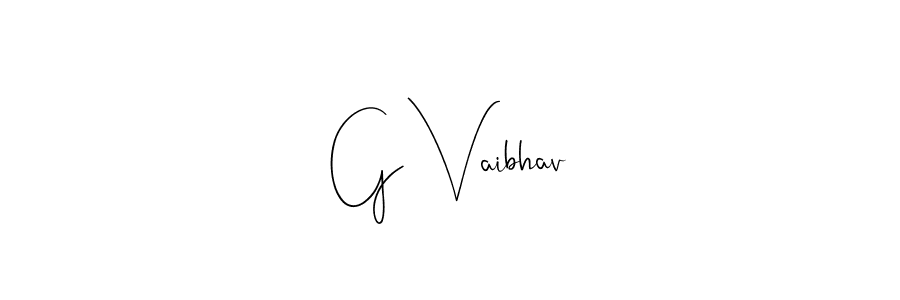 You should practise on your own different ways (Andilay-7BmLP) to write your name (G Vaibhav) in signature. don't let someone else do it for you. G Vaibhav signature style 4 images and pictures png