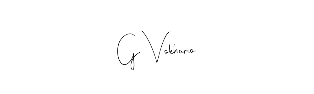 if you are searching for the best signature style for your name G Vakharia. so please give up your signature search. here we have designed multiple signature styles  using Andilay-7BmLP. G Vakharia signature style 4 images and pictures png