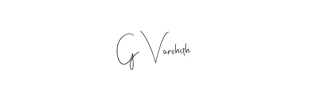 The best way (Andilay-7BmLP) to make a short signature is to pick only two or three words in your name. The name G Varshith include a total of six letters. For converting this name. G Varshith signature style 4 images and pictures png