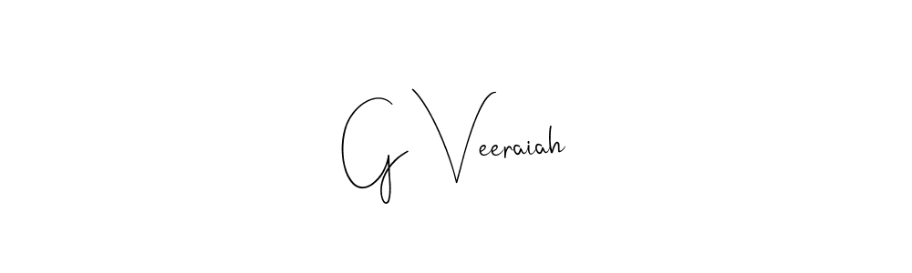 The best way (Andilay-7BmLP) to make a short signature is to pick only two or three words in your name. The name G Veeraiah include a total of six letters. For converting this name. G Veeraiah signature style 4 images and pictures png