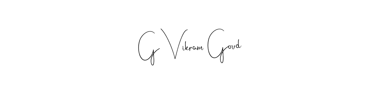 Use a signature maker to create a handwritten signature online. With this signature software, you can design (Andilay-7BmLP) your own signature for name G Vikram Goud. G Vikram Goud signature style 4 images and pictures png