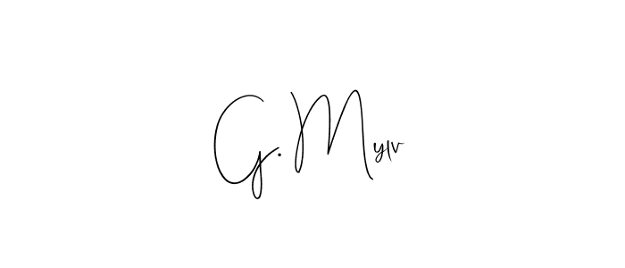 See photos of G. Mylv official signature by Spectra . Check more albums & portfolios. Read reviews & check more about Andilay-7BmLP font. G. Mylv signature style 4 images and pictures png