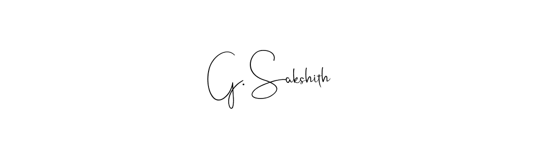 Also You can easily find your signature by using the search form. We will create G. Sakshith name handwritten signature images for you free of cost using Andilay-7BmLP sign style. G. Sakshith signature style 4 images and pictures png