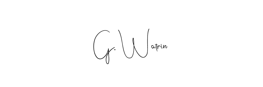 See photos of G. Watrin official signature by Spectra . Check more albums & portfolios. Read reviews & check more about Andilay-7BmLP font. G. Watrin signature style 4 images and pictures png