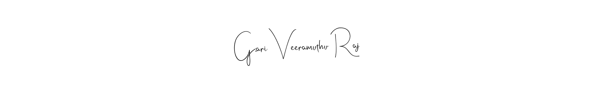 See photos of G.ari Veeramuthu Raj official signature by Spectra . Check more albums & portfolios. Read reviews & check more about Andilay-7BmLP font. G.ari Veeramuthu Raj signature style 4 images and pictures png