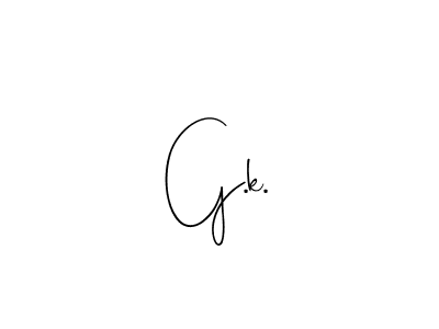 Create a beautiful signature design for name G.k.. With this signature (Andilay-7BmLP) fonts, you can make a handwritten signature for free. G.k. signature style 4 images and pictures png