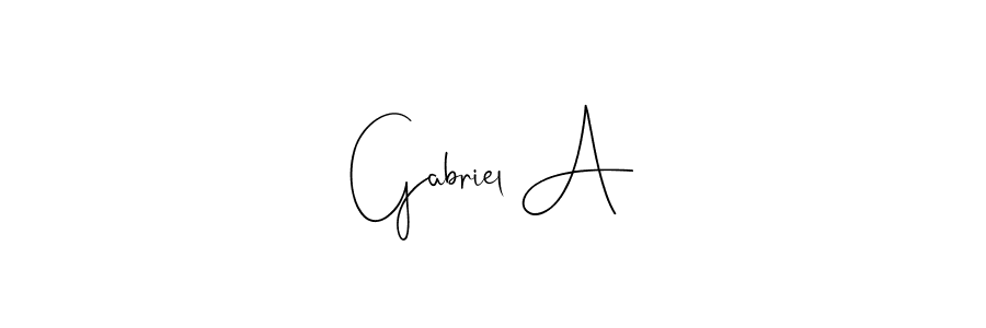 How to Draw Gabriel A signature style? Andilay-7BmLP is a latest design signature styles for name Gabriel A. Gabriel A signature style 4 images and pictures png
