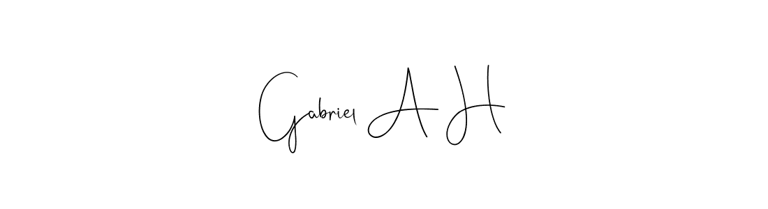 Also we have Gabriel A H name is the best signature style. Create professional handwritten signature collection using Andilay-7BmLP autograph style. Gabriel A H signature style 4 images and pictures png