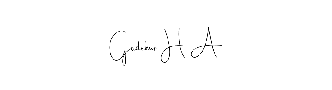 Here are the top 10 professional signature styles for the name Gadekar H A. These are the best autograph styles you can use for your name. Gadekar H A signature style 4 images and pictures png