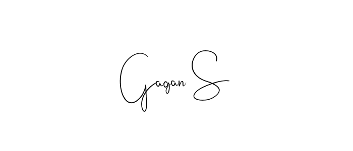 Create a beautiful signature design for name Gagan S. With this signature (Andilay-7BmLP) fonts, you can make a handwritten signature for free. Gagan S signature style 4 images and pictures png