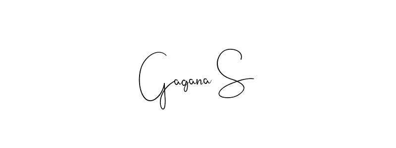 How to make Gagana S name signature. Use Andilay-7BmLP style for creating short signs online. This is the latest handwritten sign. Gagana S signature style 4 images and pictures png