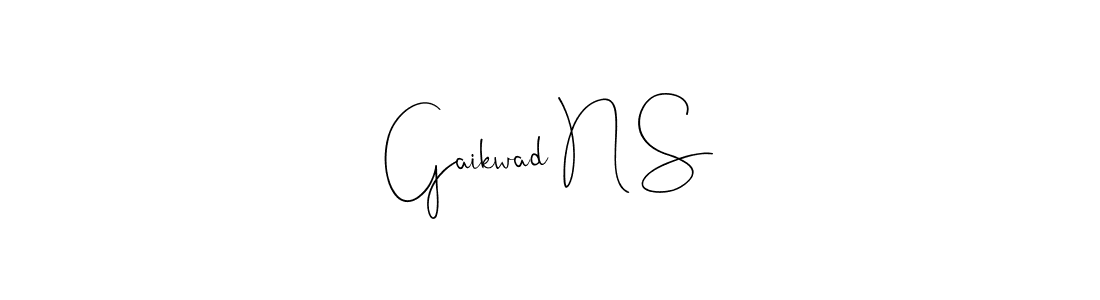 Use a signature maker to create a handwritten signature online. With this signature software, you can design (Andilay-7BmLP) your own signature for name Gaikwad N S. Gaikwad N S signature style 4 images and pictures png