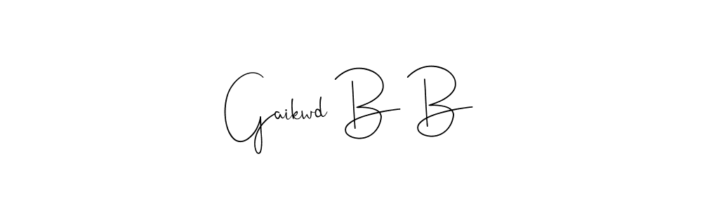 How to make Gaikwd B B name signature. Use Andilay-7BmLP style for creating short signs online. This is the latest handwritten sign. Gaikwd B B signature style 4 images and pictures png
