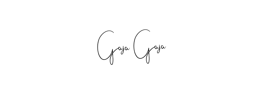How to make Gaja Gaja name signature. Use Andilay-7BmLP style for creating short signs online. This is the latest handwritten sign. Gaja Gaja signature style 4 images and pictures png