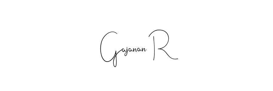 Design your own signature with our free online signature maker. With this signature software, you can create a handwritten (Andilay-7BmLP) signature for name Gajanan R. Gajanan R signature style 4 images and pictures png