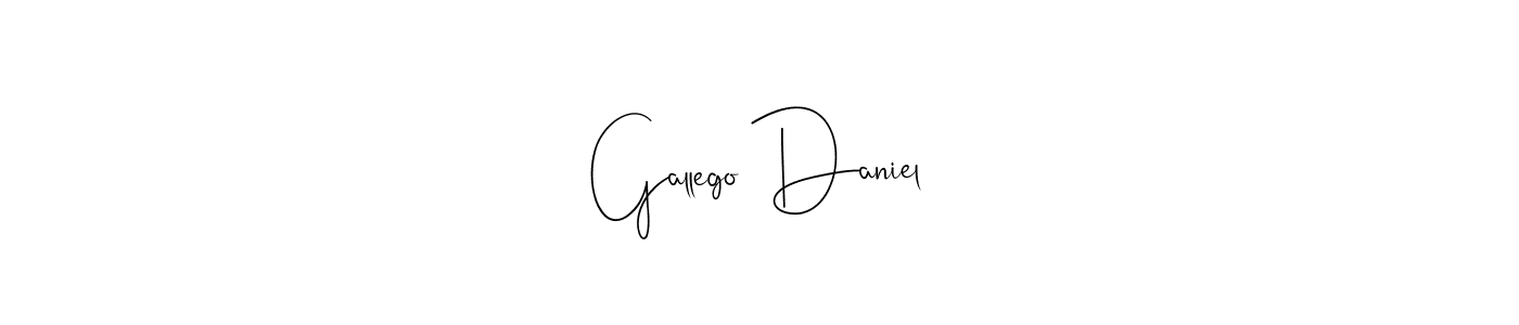 Create a beautiful signature design for name Gallego Daniel. With this signature (Andilay-7BmLP) fonts, you can make a handwritten signature for free. Gallego Daniel signature style 4 images and pictures png