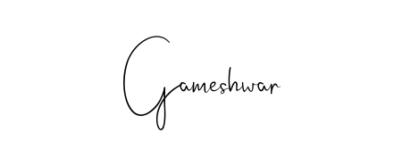 How to make Gameshwar name signature. Use Andilay-7BmLP style for creating short signs online. This is the latest handwritten sign. Gameshwar signature style 4 images and pictures png