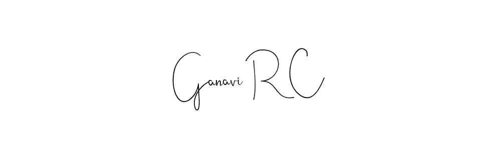 if you are searching for the best signature style for your name Ganavi R C. so please give up your signature search. here we have designed multiple signature styles  using Andilay-7BmLP. Ganavi R C signature style 4 images and pictures png