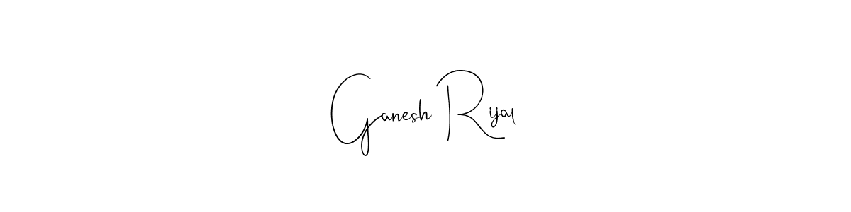 This is the best signature style for the Ganesh Rijal name. Also you like these signature font (Andilay-7BmLP). Mix name signature. Ganesh Rijal signature style 4 images and pictures png