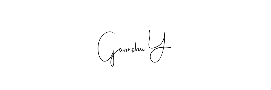 Also we have Ganesha Y name is the best signature style. Create professional handwritten signature collection using Andilay-7BmLP autograph style. Ganesha Y signature style 4 images and pictures png