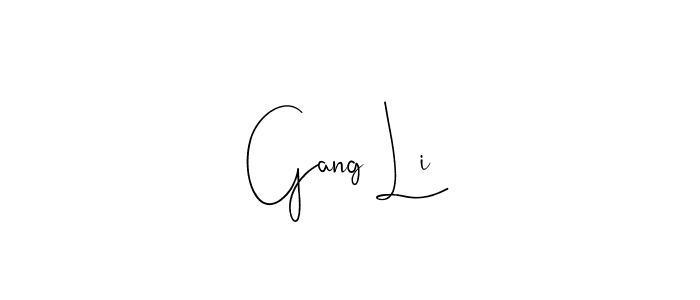 You should practise on your own different ways (Andilay-7BmLP) to write your name (Gang Li) in signature. don't let someone else do it for you. Gang Li signature style 4 images and pictures png