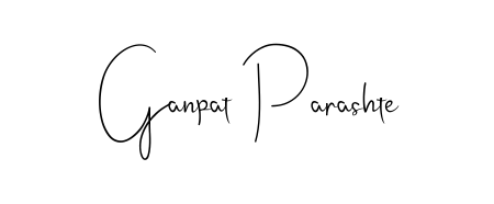 Enhance your business communications with Ganpat Parashte signature in Andilay-7BmLP lettering. Clean, modern, and universally compatible. Ganpat Parashte signature style 4 images and pictures png