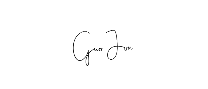 Similarly Andilay-7BmLP is the best handwritten signature design. Signature creator online .You can use it as an online autograph creator for name Gao Jun. Gao Jun signature style 4 images and pictures png