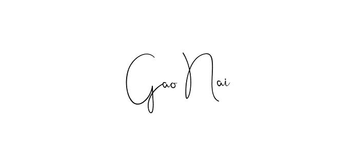 Create a beautiful signature design for name Gao Nai. With this signature (Andilay-7BmLP) fonts, you can make a handwritten signature for free. Gao Nai signature style 4 images and pictures png