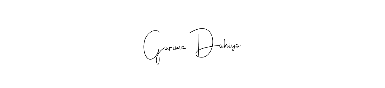 Use a signature maker to create a handwritten signature online. With this signature software, you can design (Andilay-7BmLP) your own signature for name Garima Dahiya. Garima Dahiya signature style 4 images and pictures png