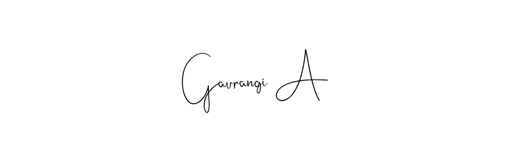 Make a beautiful signature design for name Gaurangi A. Use this online signature maker to create a handwritten signature for free. Gaurangi A signature style 4 images and pictures png