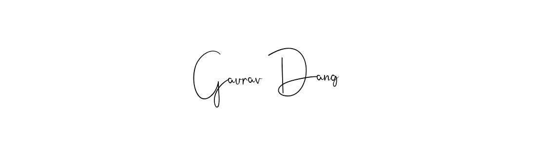 Design your own signature with our free online signature maker. With this signature software, you can create a handwritten (Andilay-7BmLP) signature for name Gaurav Dang. Gaurav Dang signature style 4 images and pictures png