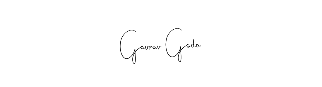 Also You can easily find your signature by using the search form. We will create Gaurav Gada name handwritten signature images for you free of cost using Andilay-7BmLP sign style. Gaurav Gada signature style 4 images and pictures png