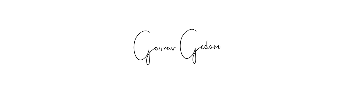 Use a signature maker to create a handwritten signature online. With this signature software, you can design (Andilay-7BmLP) your own signature for name Gaurav Gedam. Gaurav Gedam signature style 4 images and pictures png