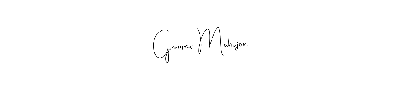 Create a beautiful signature design for name Gaurav Mahajan. With this signature (Andilay-7BmLP) fonts, you can make a handwritten signature for free. Gaurav Mahajan signature style 4 images and pictures png