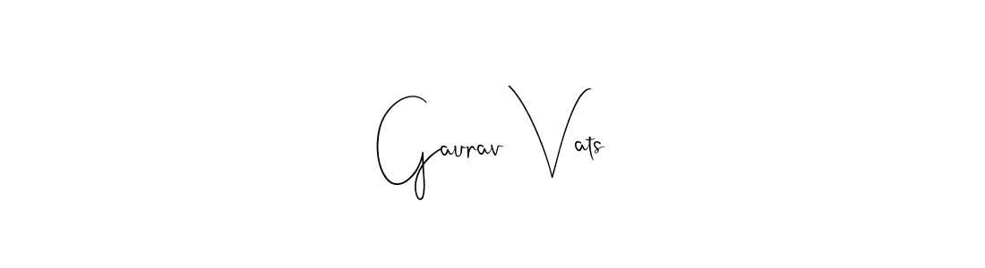 This is the best signature style for the Gaurav Vats name. Also you like these signature font (Andilay-7BmLP). Mix name signature. Gaurav Vats signature style 4 images and pictures png