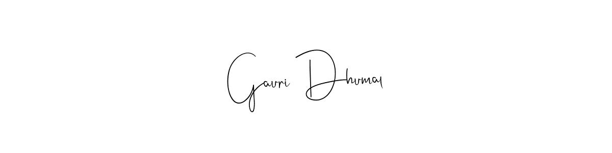 Also You can easily find your signature by using the search form. We will create Gauri Dhumal name handwritten signature images for you free of cost using Andilay-7BmLP sign style. Gauri Dhumal signature style 4 images and pictures png