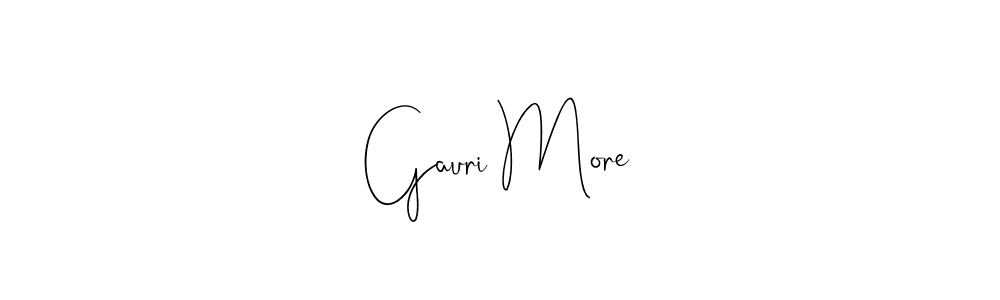 if you are searching for the best signature style for your name Gauri More. so please give up your signature search. here we have designed multiple signature styles  using Andilay-7BmLP. Gauri More signature style 4 images and pictures png