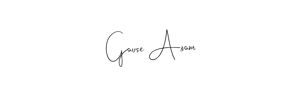 How to make Gause Azam name signature. Use Andilay-7BmLP style for creating short signs online. This is the latest handwritten sign. Gause Azam signature style 4 images and pictures png