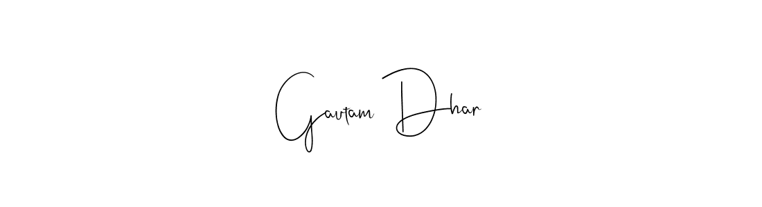 You should practise on your own different ways (Andilay-7BmLP) to write your name (Gautam Dhar) in signature. don't let someone else do it for you. Gautam Dhar signature style 4 images and pictures png