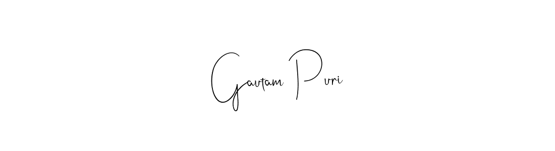Make a beautiful signature design for name Gautam Puri. With this signature (Andilay-7BmLP) style, you can create a handwritten signature for free. Gautam Puri signature style 4 images and pictures png